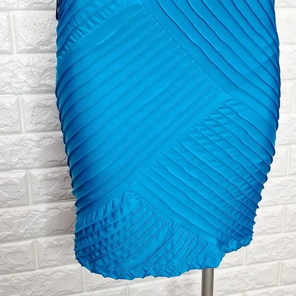 BEBE Pretty Baby Pleated One Strap Dress Fitted Bodycon Asymmetrical NWT